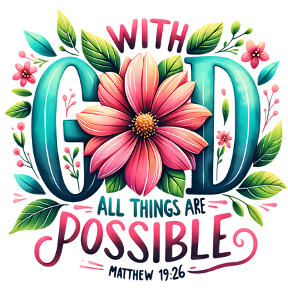 A-1250 GOD POSSIBLE 3.75"W  X 3.75"H