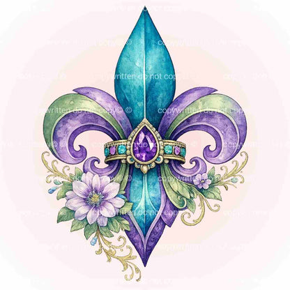 A-1271 FLEUR DE LIS  3.75"w x 4.25"h