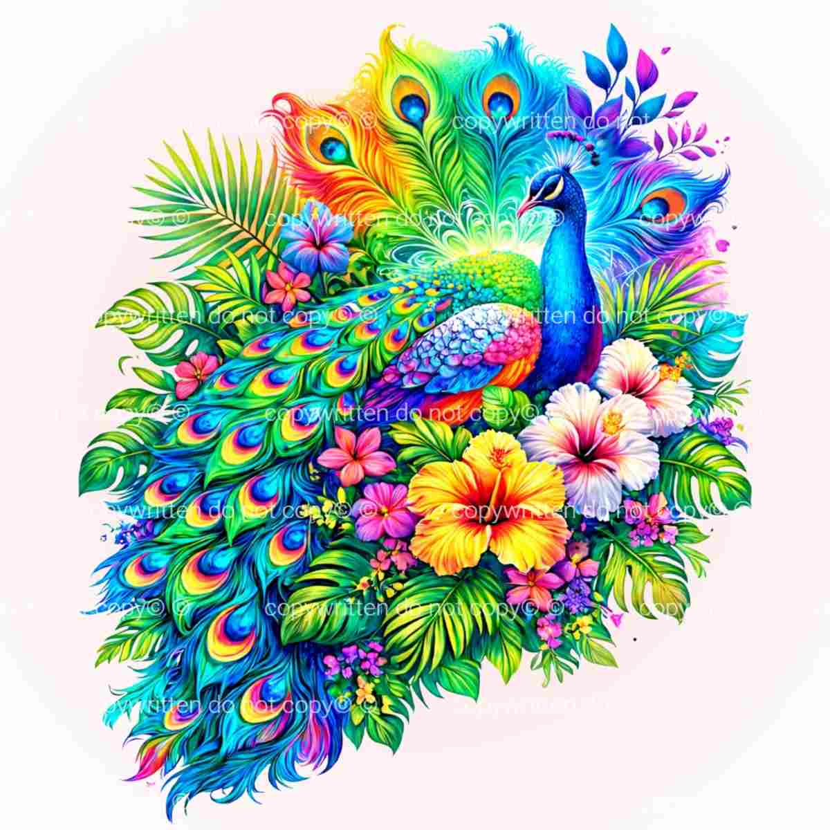 A-1276 PEACOCK  3.75"w x 4.25"h