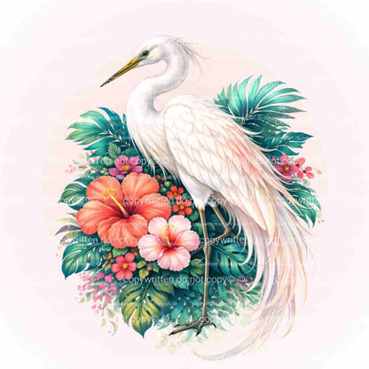A-1277 EGRET  3.75"w x 4.5"h