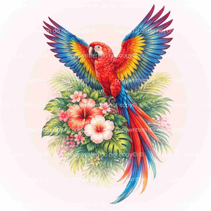 A-1278 MACAW OPEN  3.75"w x 5"h