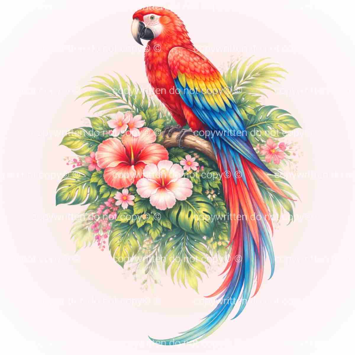 A-1279 MACAW CLOSED  3.75"w x 5"h