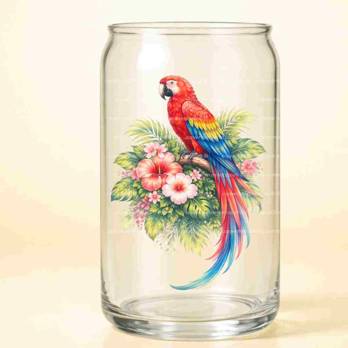 A-1279 MACAW CLOSED  3.75"w x 5"h