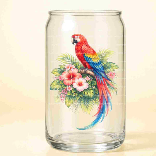 A-1279 MACAW CLOSED  3.75"w x 5"h