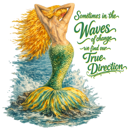A-1285 mermaid waves  3.75"w x 3.75"h