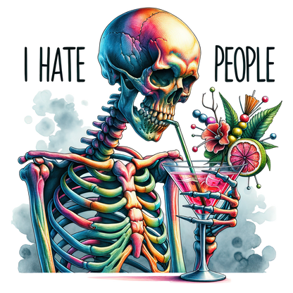 A-1130  I HATE PEOPLE  3.75"w x 3.75"h