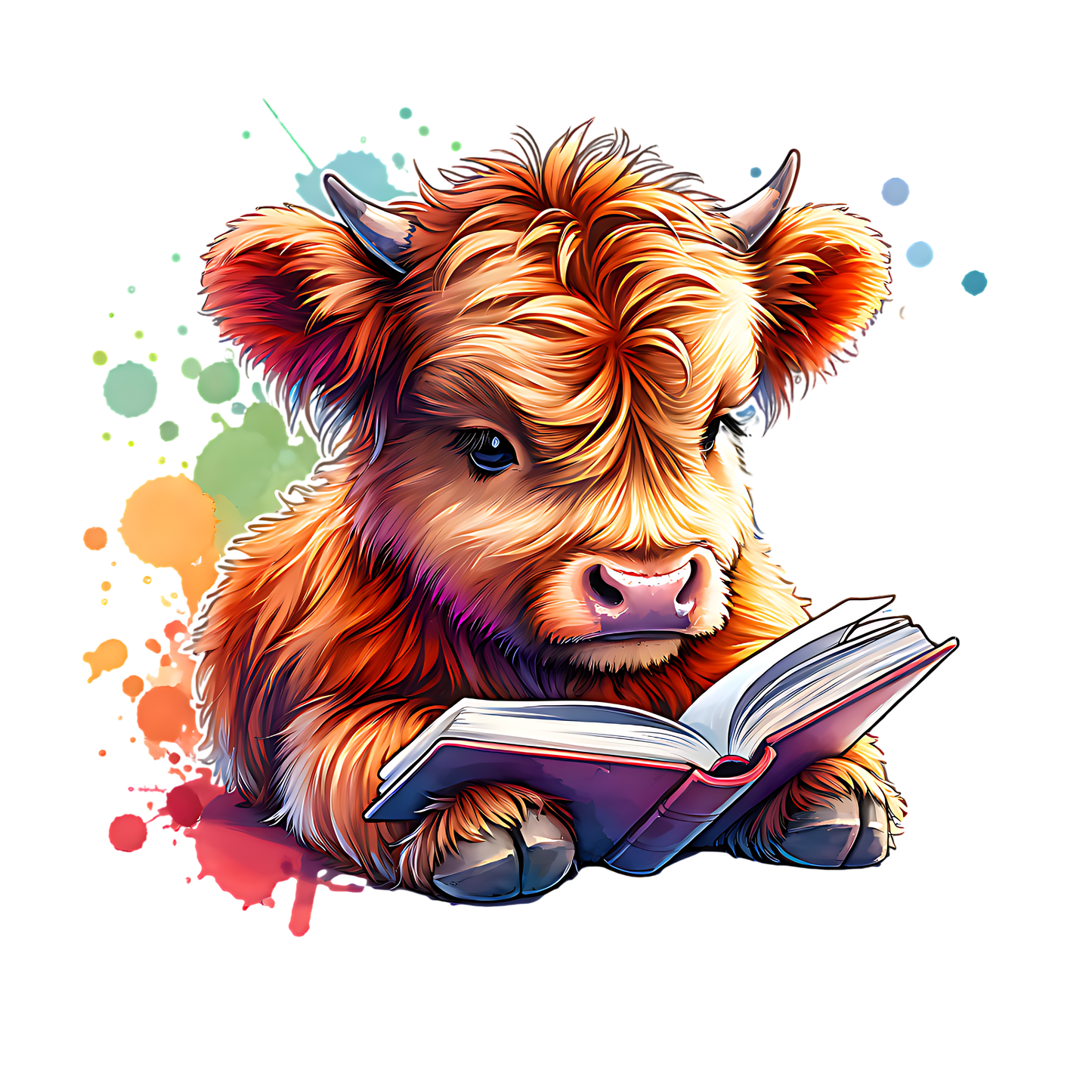 A-1137  COW READER  3.75"w x 3.50"h