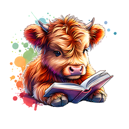 A-1137  COW READER  3.75"w x 3.50"h