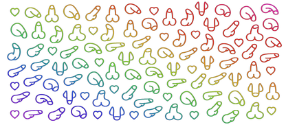 B-1502  RAINBOW PEENS  9"w x 4"h