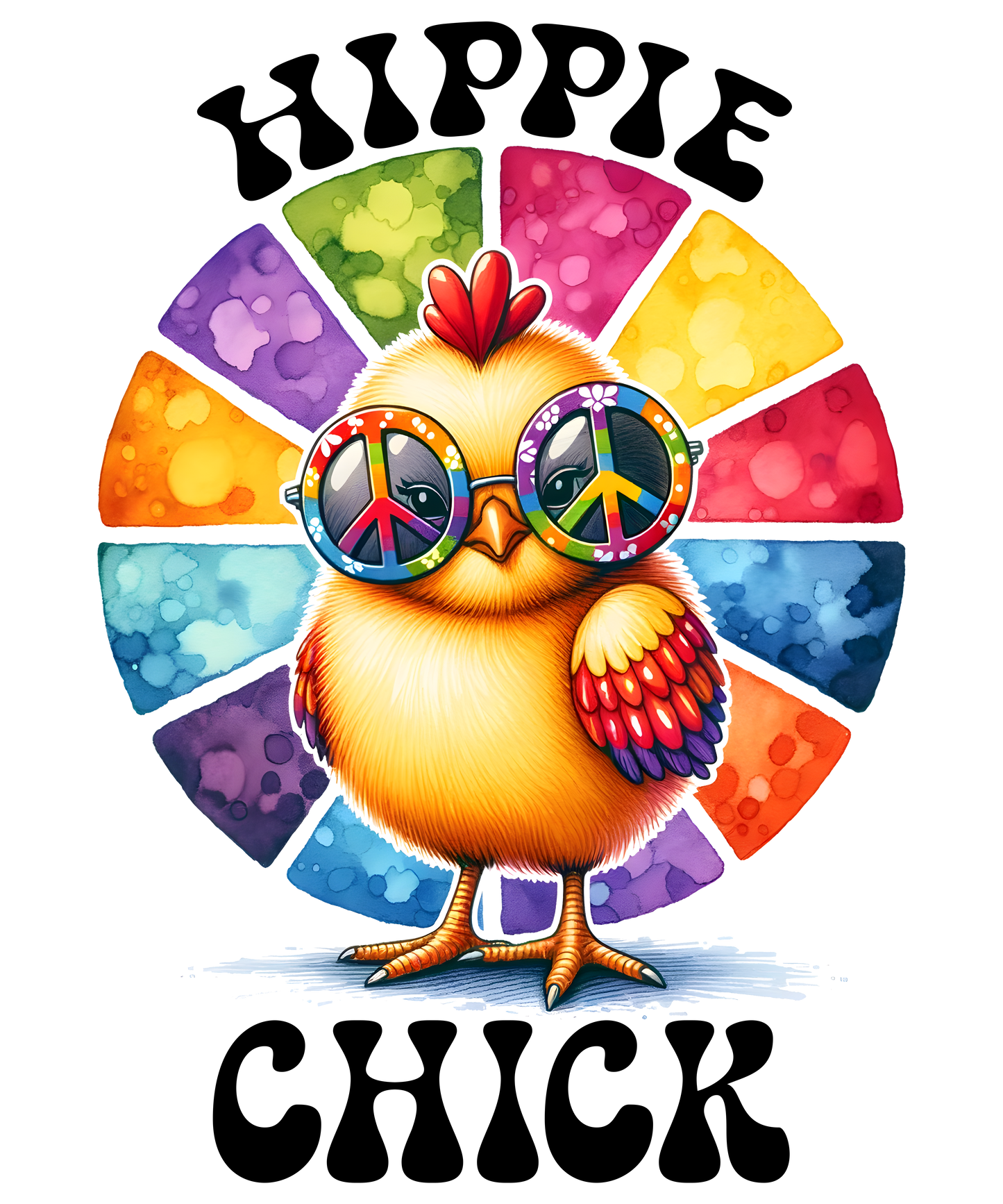A-1151  HIPPIE CHICK  3.75"W X 4.25"H