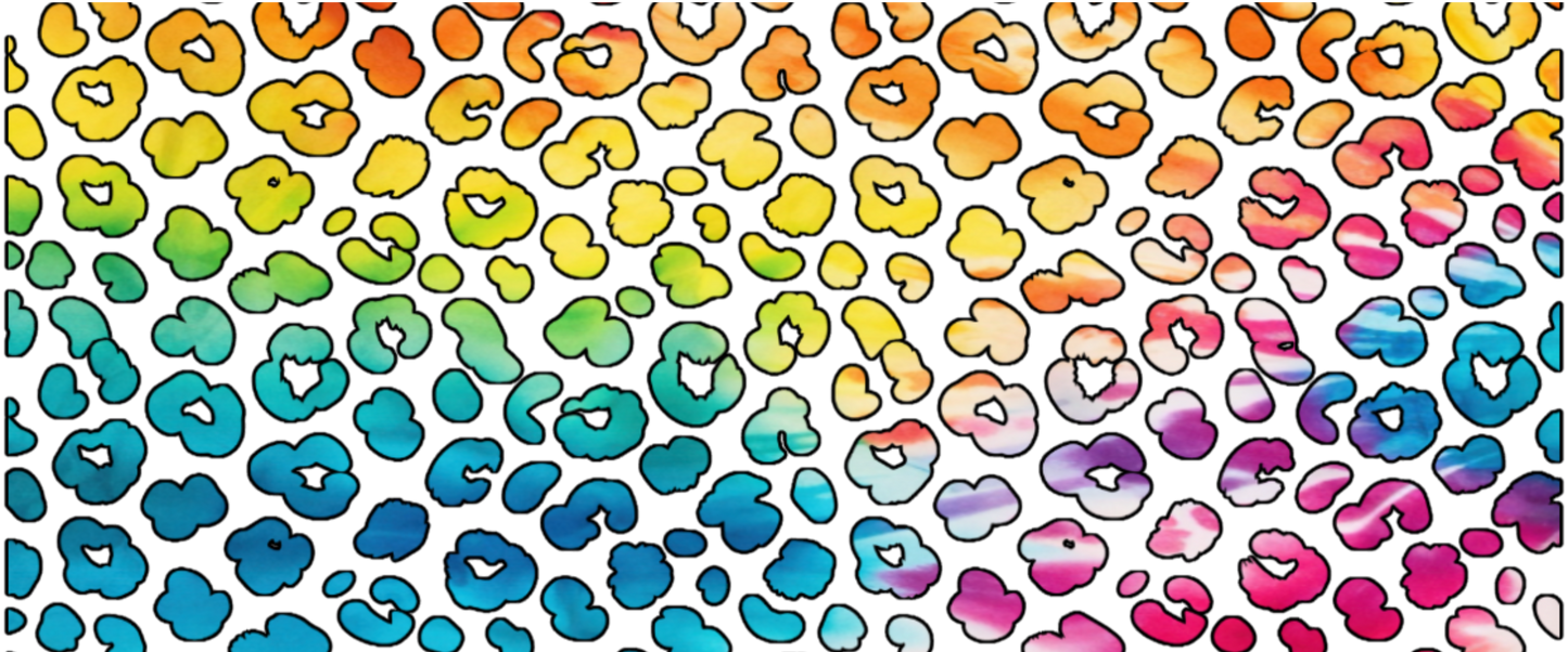B-1511 rainbow leopard  9"w x 4"h