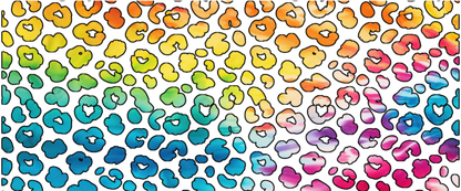 B-1511 rainbow leopard  9"w x 4"h