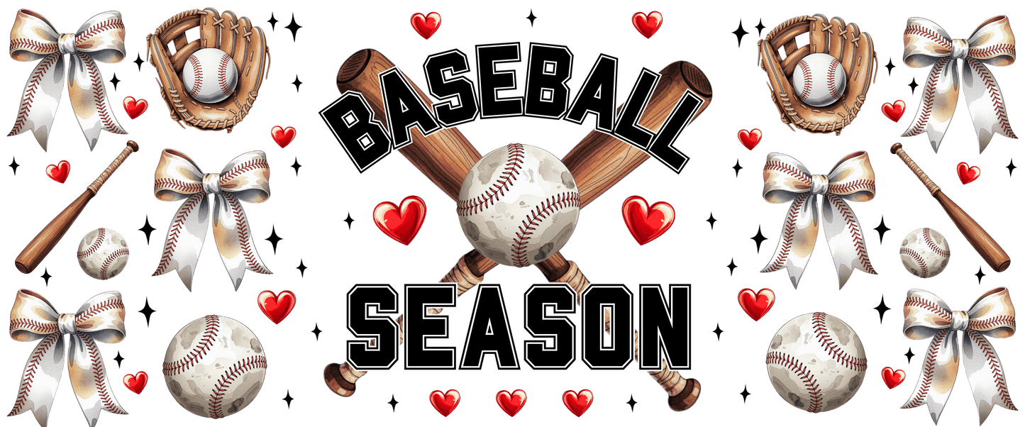 B-1512 Babeball season  9"w x 4"h