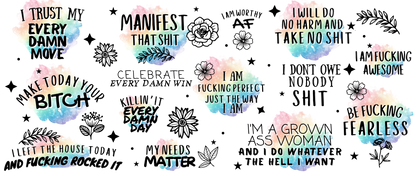 B-1514 CUSS WORD INSPIRATIONS 9"w x 3.25"H