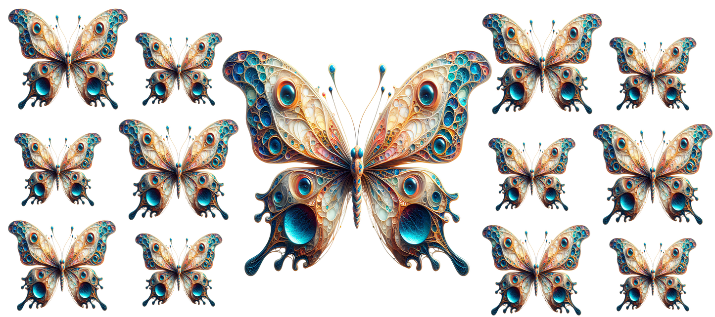 B-1515 butterflies  9"w x 4"h