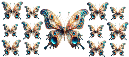 B-1515 butterflies  9"w x 4"h