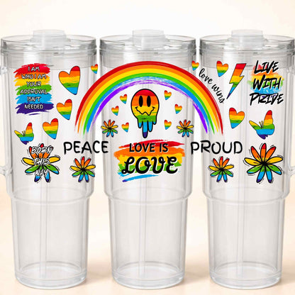 D-1520 LOVE WINS 40 OZ WRAP 11"W X 5"H