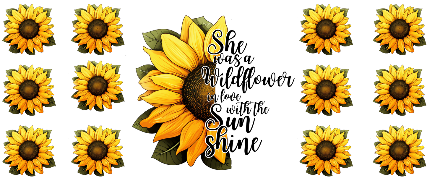 B-1525 SUNFLOWER  9"w x 4"h