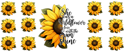 B-1525 SUNFLOWER  9"w x 4"h