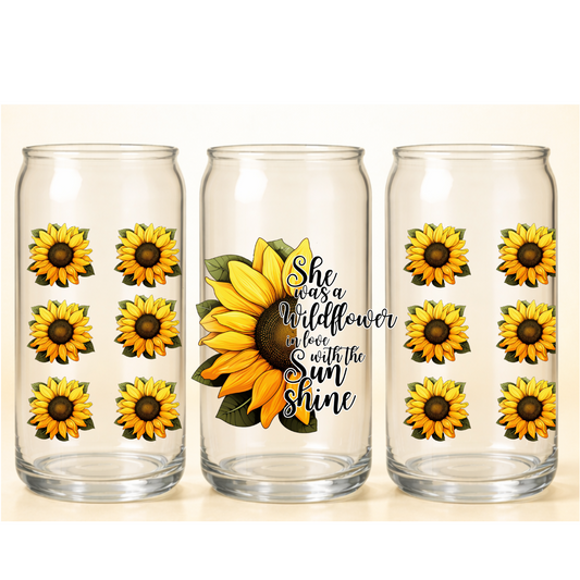 B-1525 SUNFLOWER  9"w x 4"h