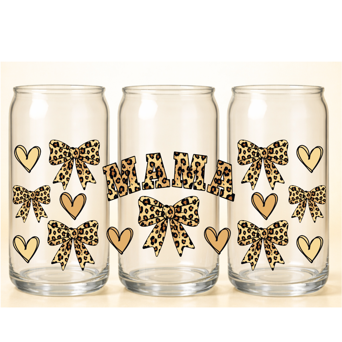 B-1527 LEOPARD MAMA  9"w x 4"h