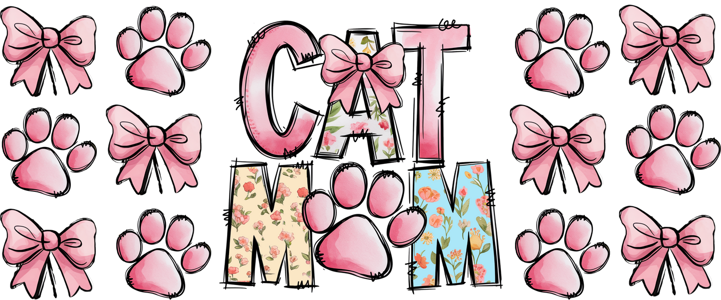 B-1528 CAT MOM  9"w x 4"h