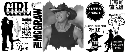 B-1534  TIM MCGRAW  9"w x 4"h