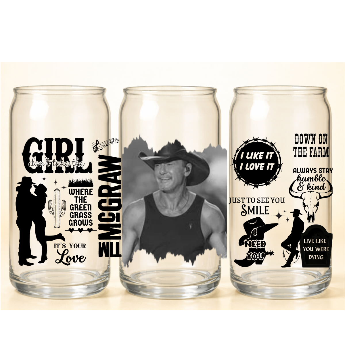 B-1534  TIM MCGRAW  9"w x 4"h