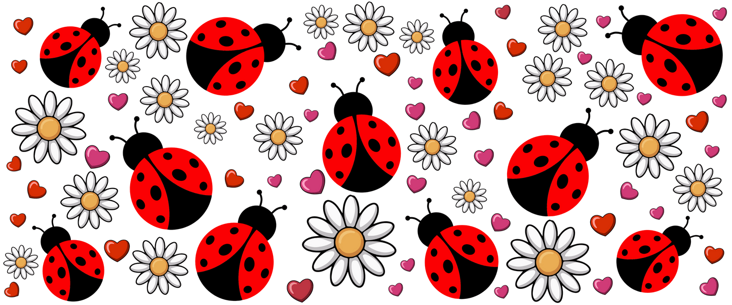 B-1535  LADYBUGS 9"w x 4"h