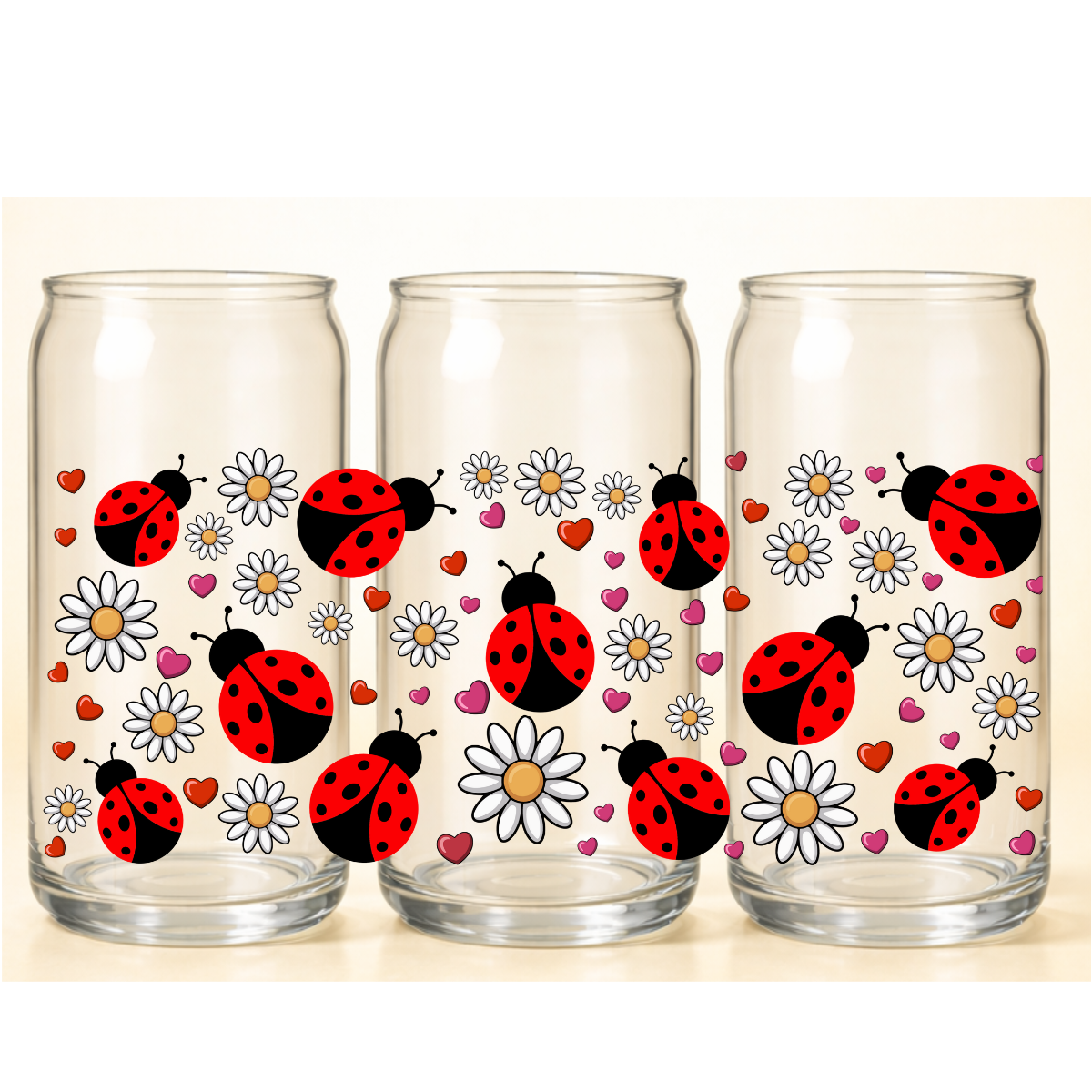 B-1535  LADYBUGS 9"w x 4"h