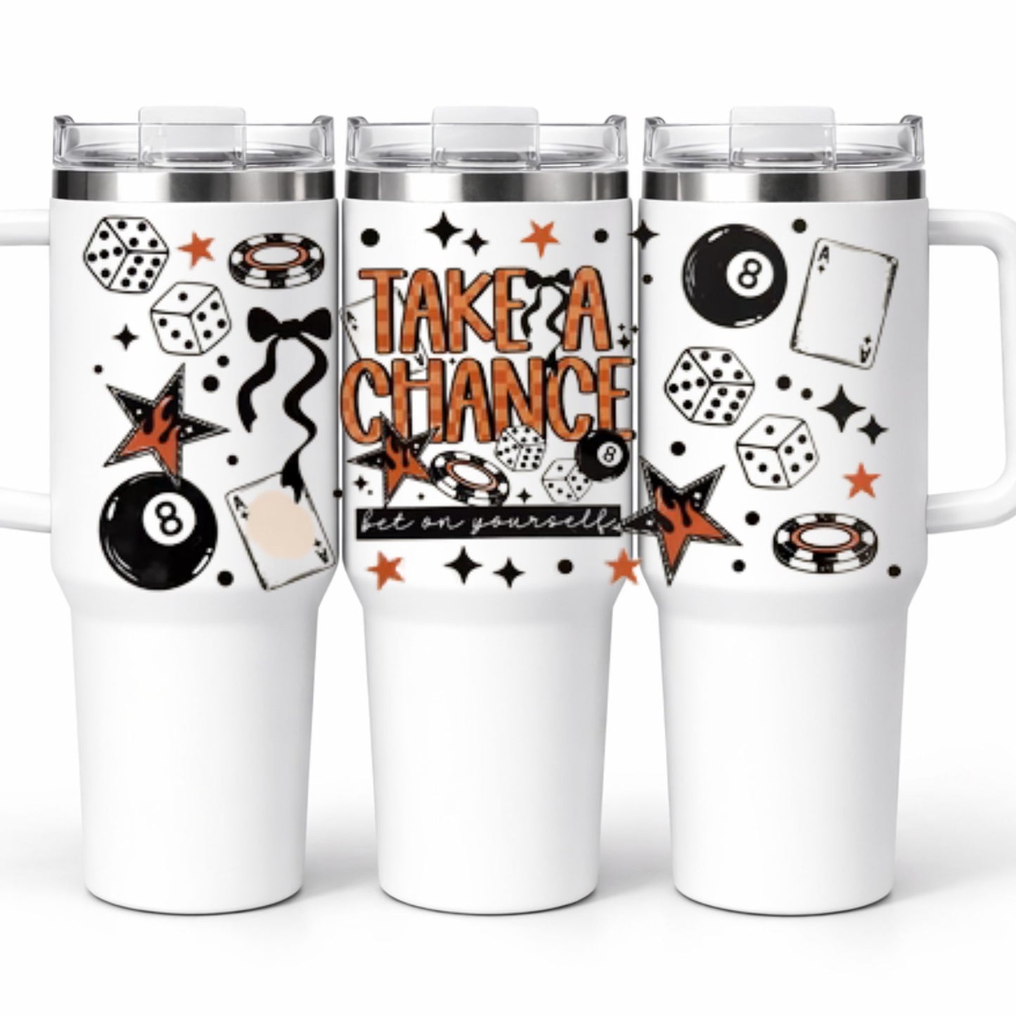 D-1545 TAKE CHANCE 40 OZ WRAP 11"W X 5"H