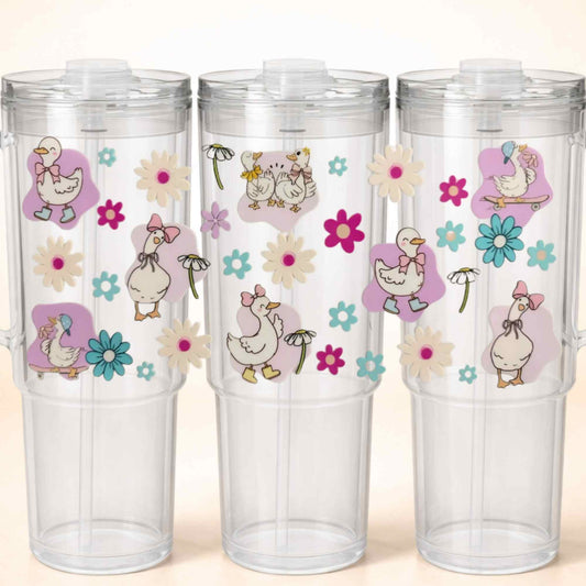 D-1550 FLOWER GOOSE 40 OZ WRAP 11"W X 5"H