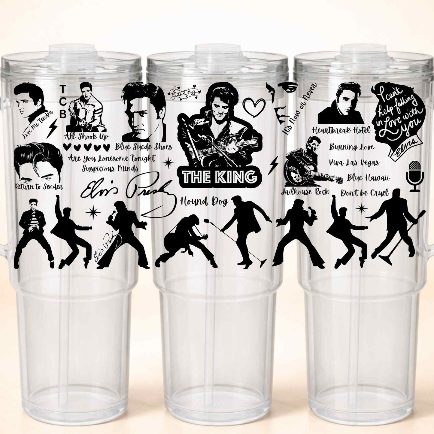 D-1559 ELVIS  40 OZ WRAP 11"W X 5"H