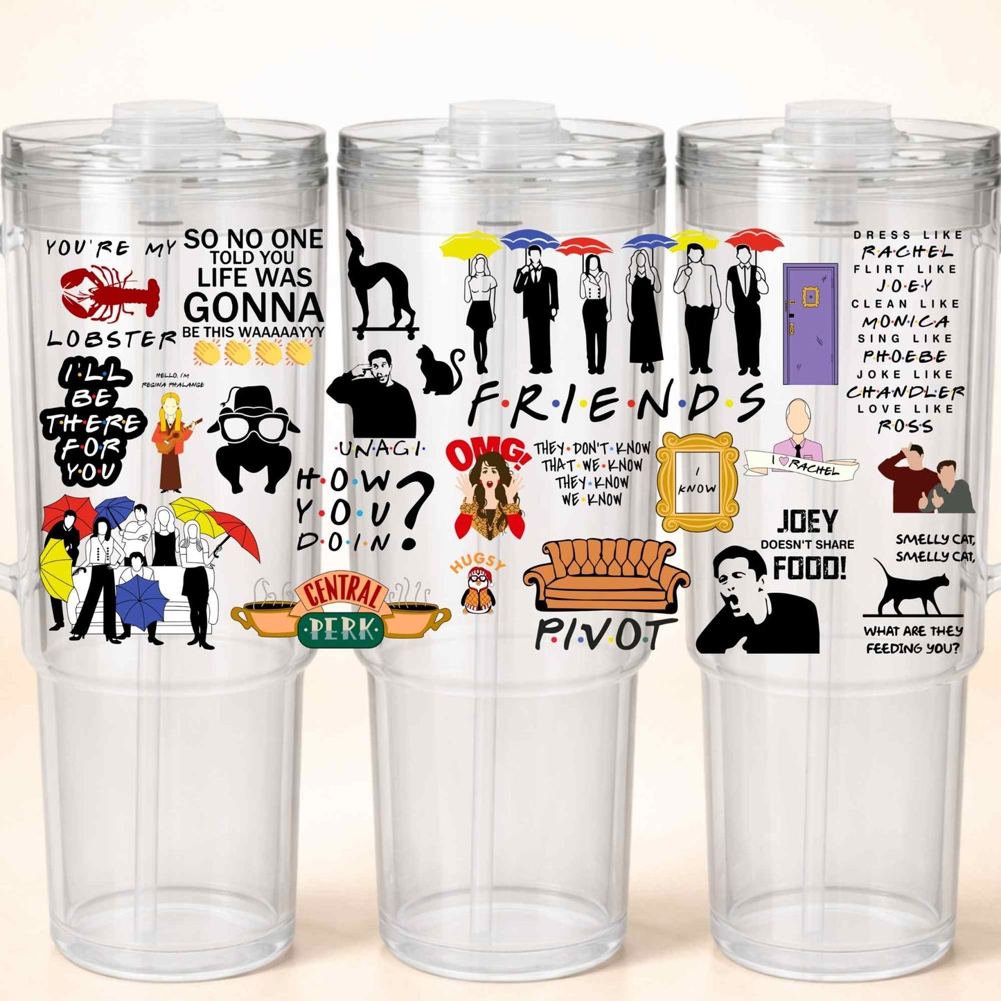 D-1562 FRIENDS A 40 OZ WRAP 11"W X 5"H