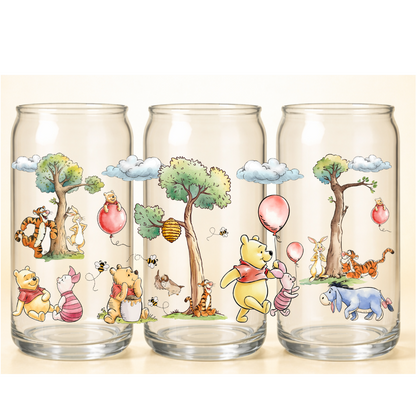 B-1568 POOH FRIENDS 9.6"w x 4.5"h