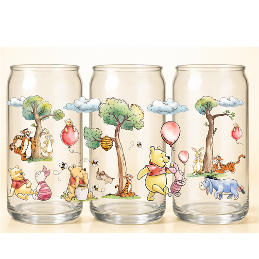 B-1568 POOH FRIENDS 9.6"w x 4.5"h