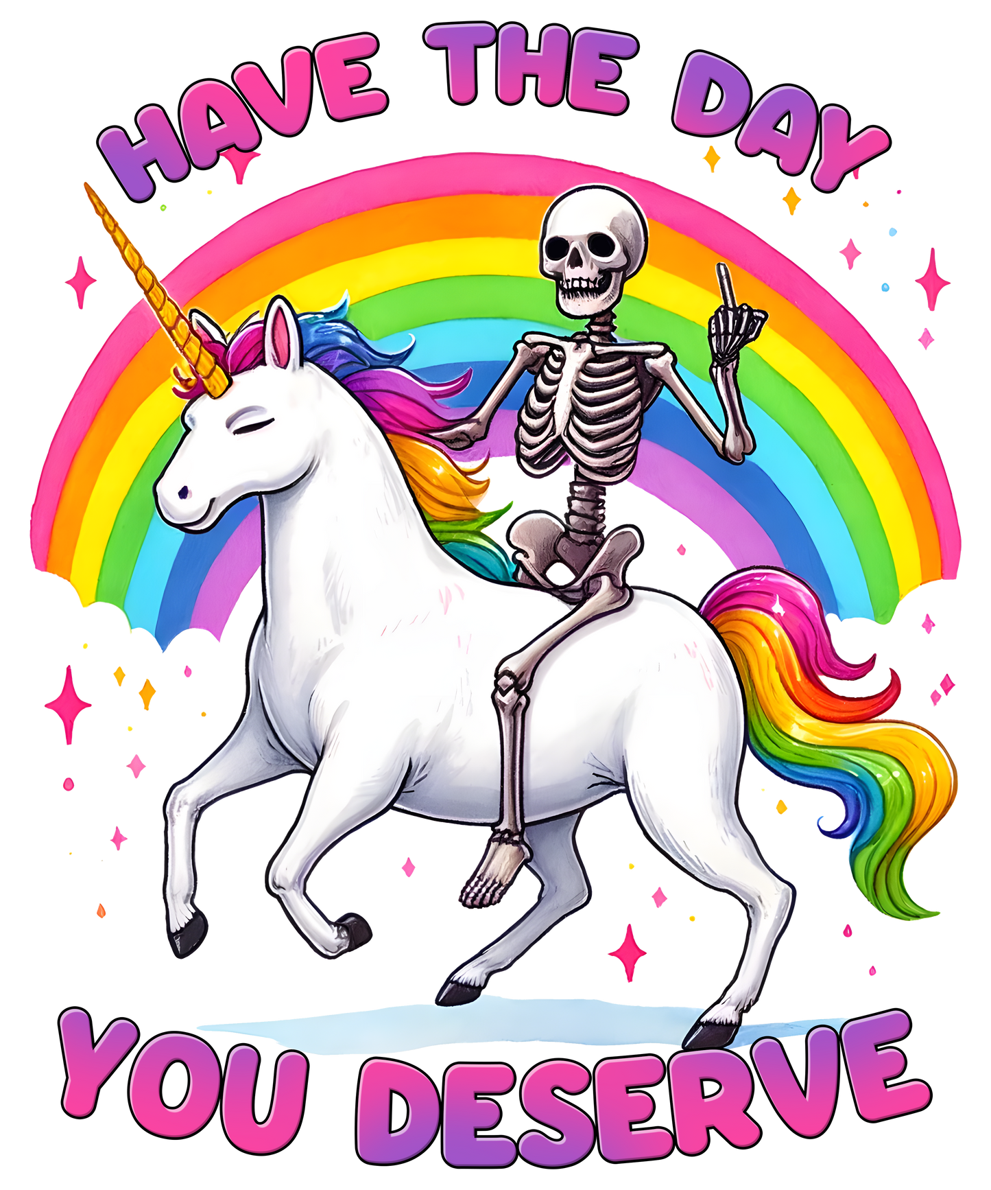 A-1169  UNICORN DAY DESERVE  3.75"W X 4.5"H