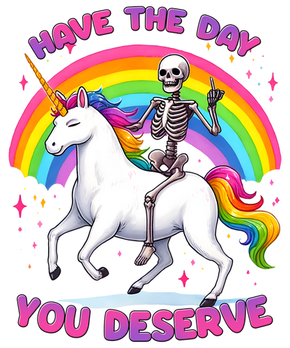 A-1169  UNICORN DAY DESERVE  3.75"W X 4.5"H