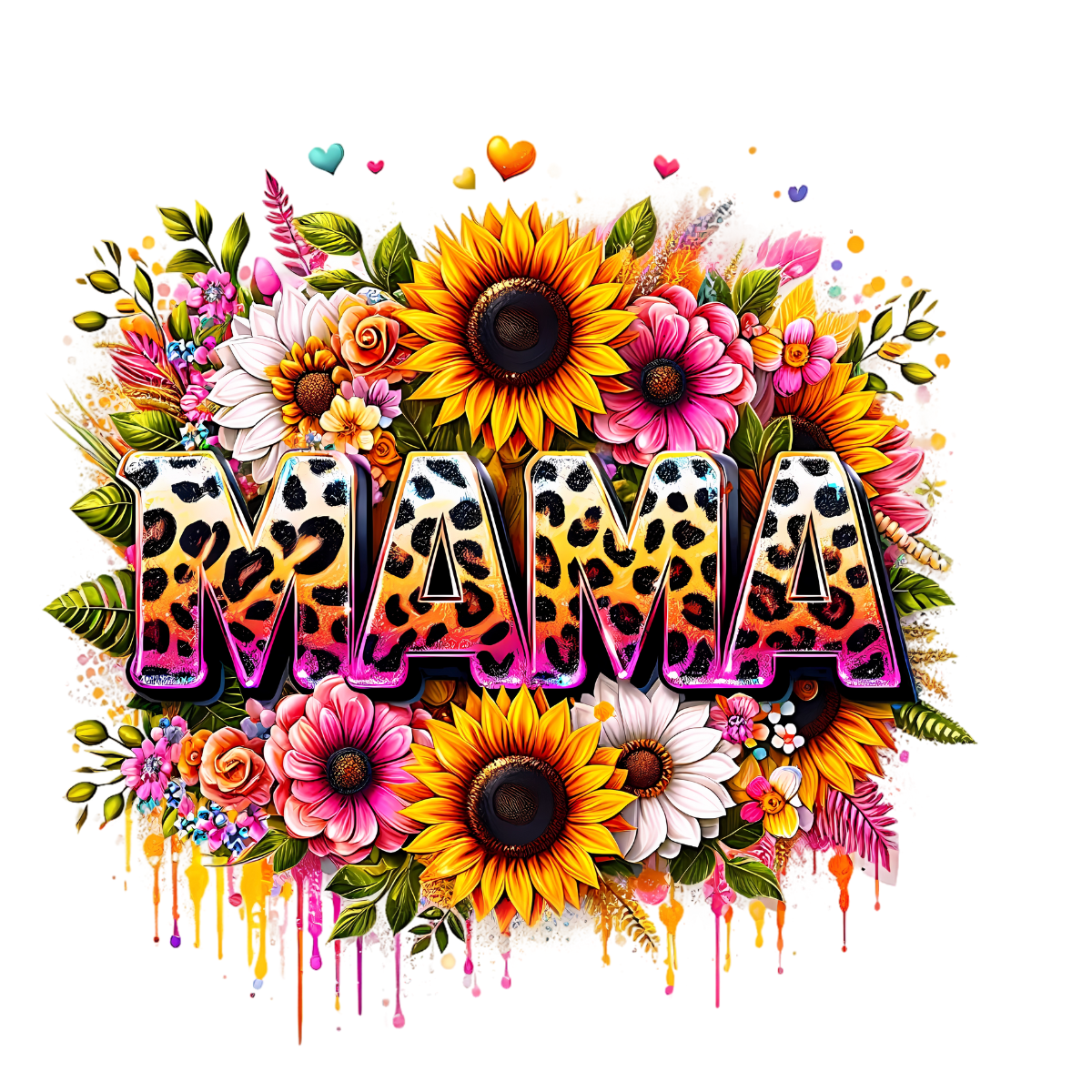A-1175 SUNFLOWER MAMA 3.75"W X 3.75"H