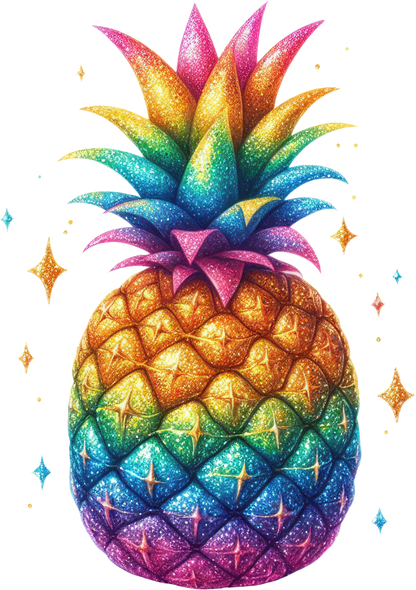A-1179 RAINBOW PINEAPPLE  3.75"W X 5.25" H