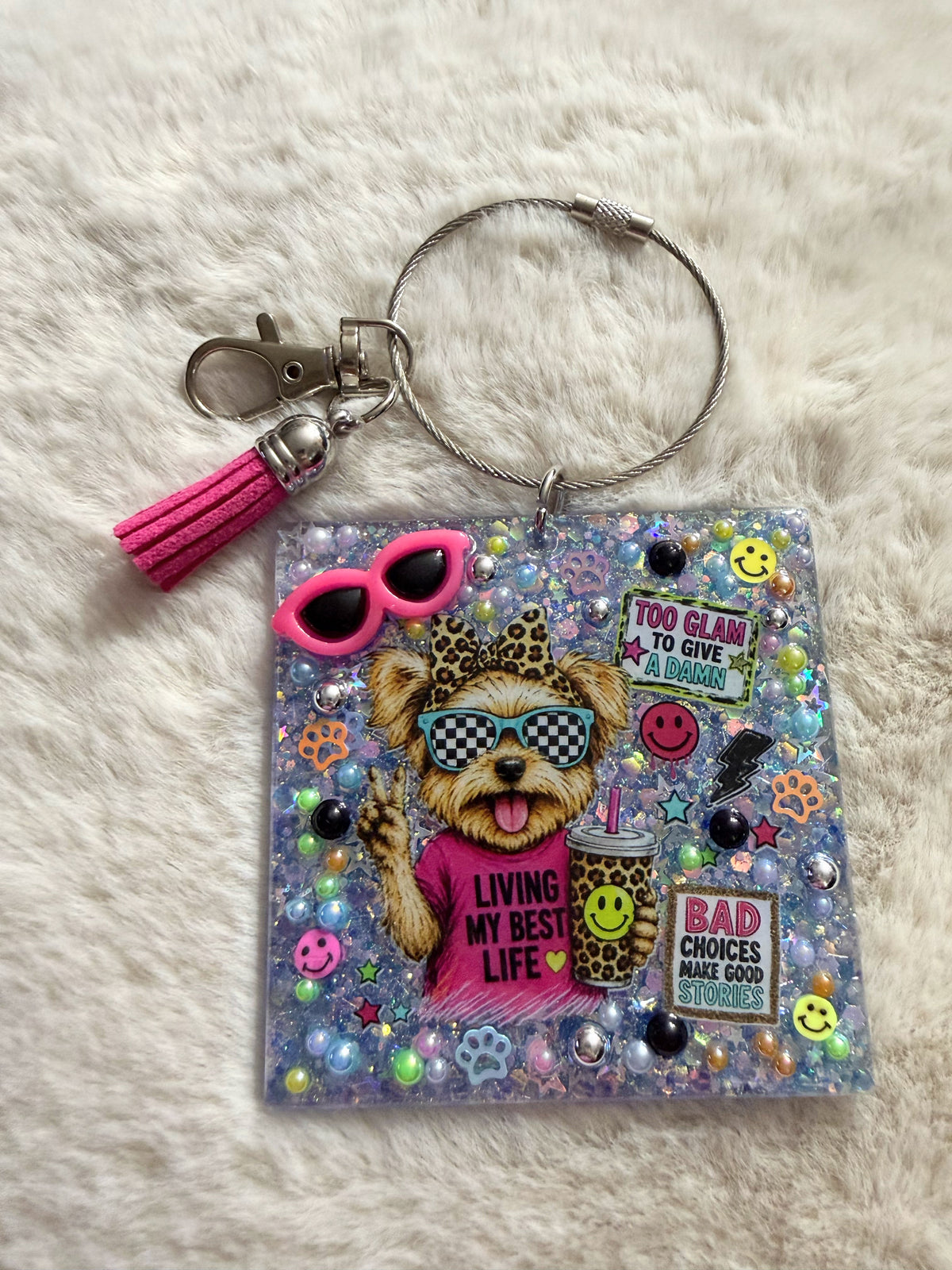 Square Bag Tag / Keychain