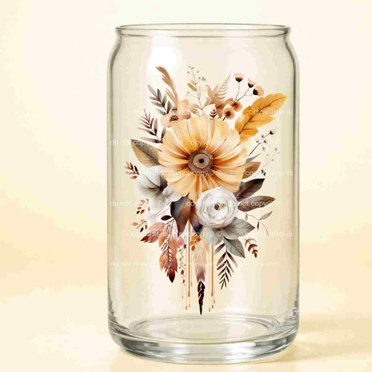 A-1114  BOHO FLOWERS  3.75"W X 3.75"H