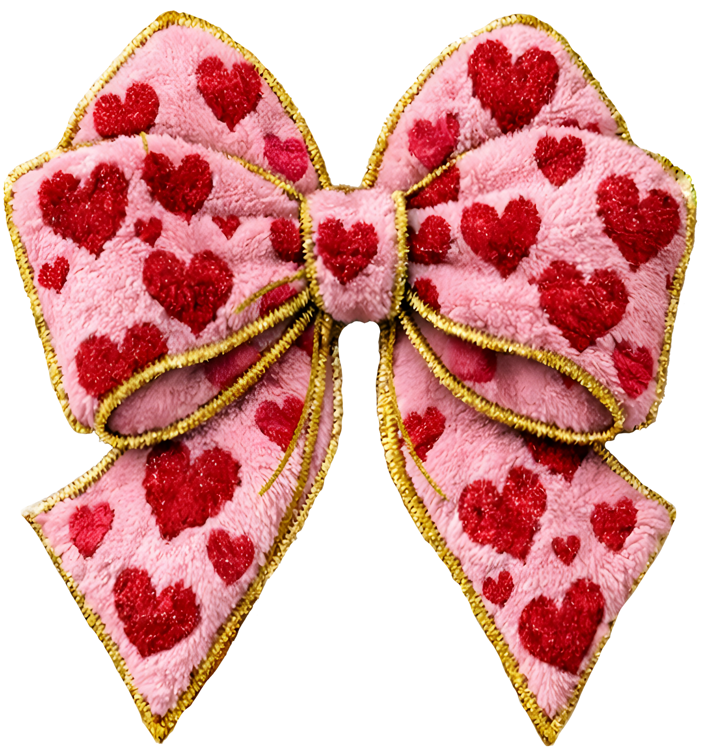 A-20101 YARN HEART BOW 3.75"w x 4"h