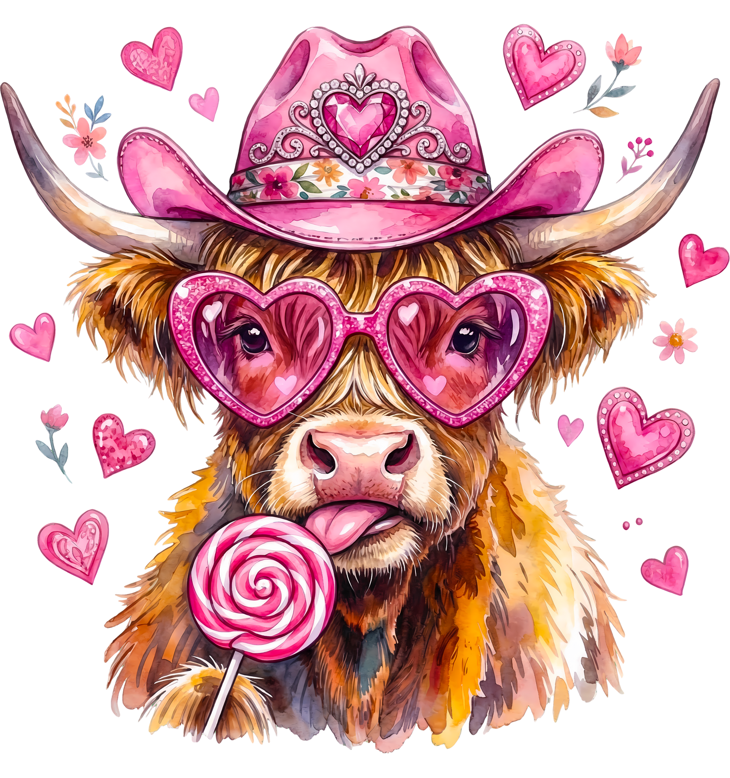 A-20104 LOLLIPOP COW 3.75"w x 3.75"h