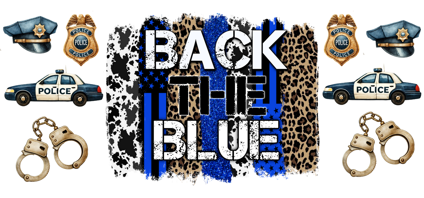 B-1545 BACK BLUE 9.5"w x 4.5"H