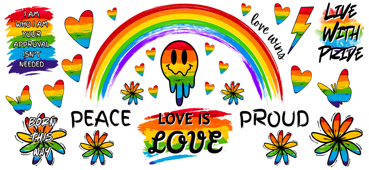 D-1520 LOVE WINS 40 OZ WRAP 11"W X 5"H