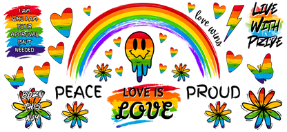 D-1520 LOVE WINS 40 OZ WRAP 11"W X 5"H