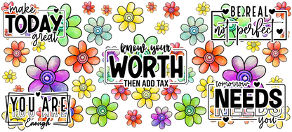 B-1557 KNOW YOUR WORTH 9.6"w x 4.5"h