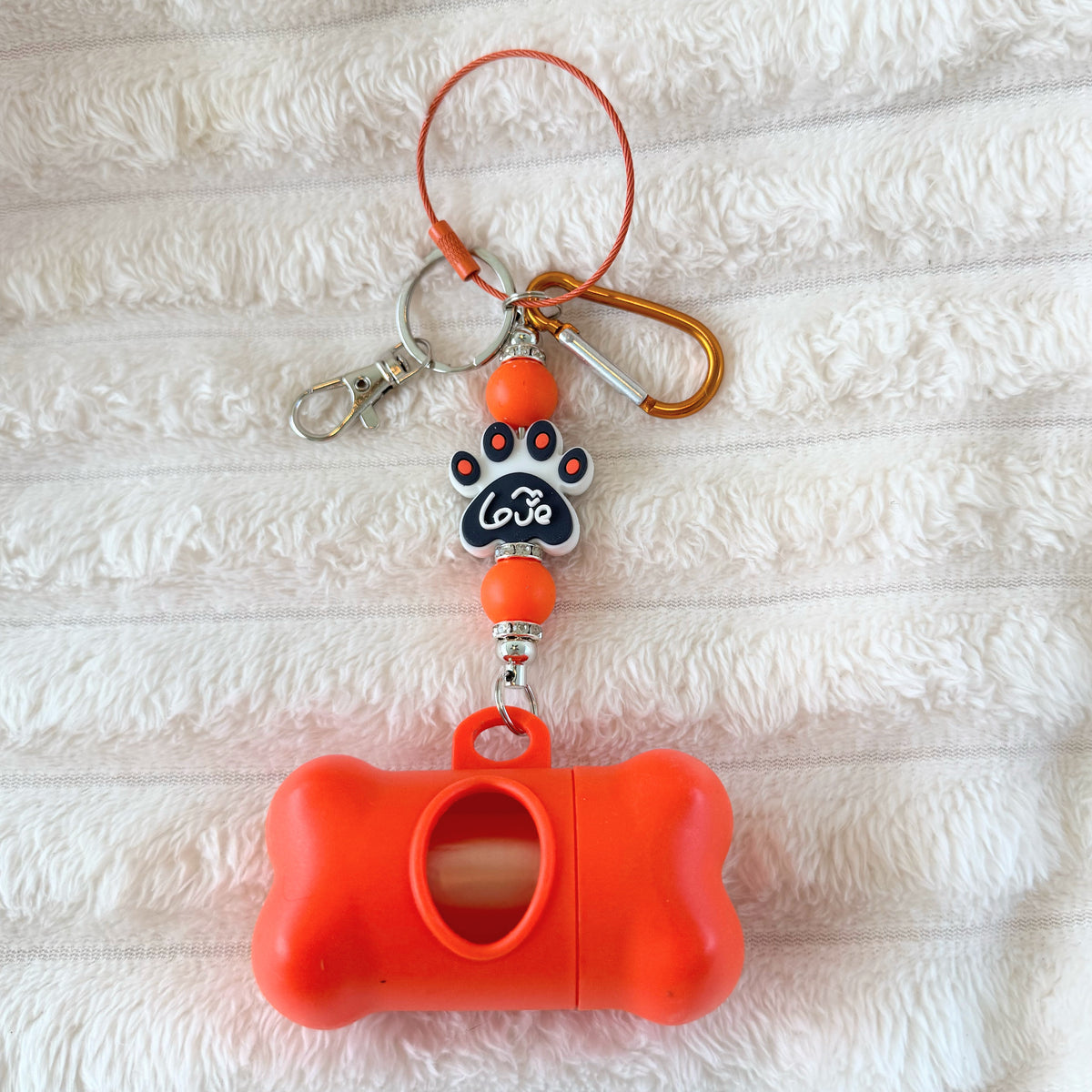 Beaded doggie bag holder