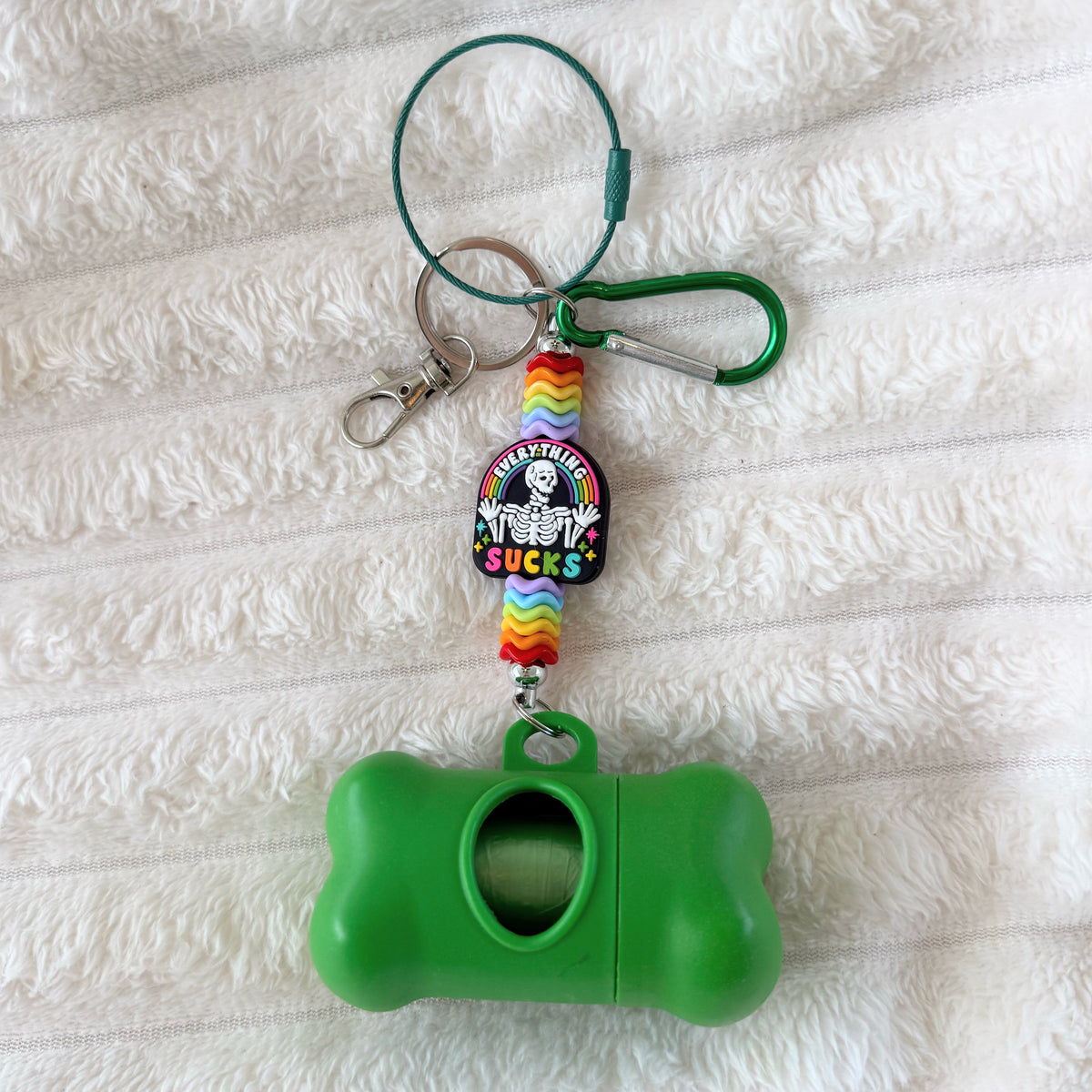 Beaded doggie bag holder